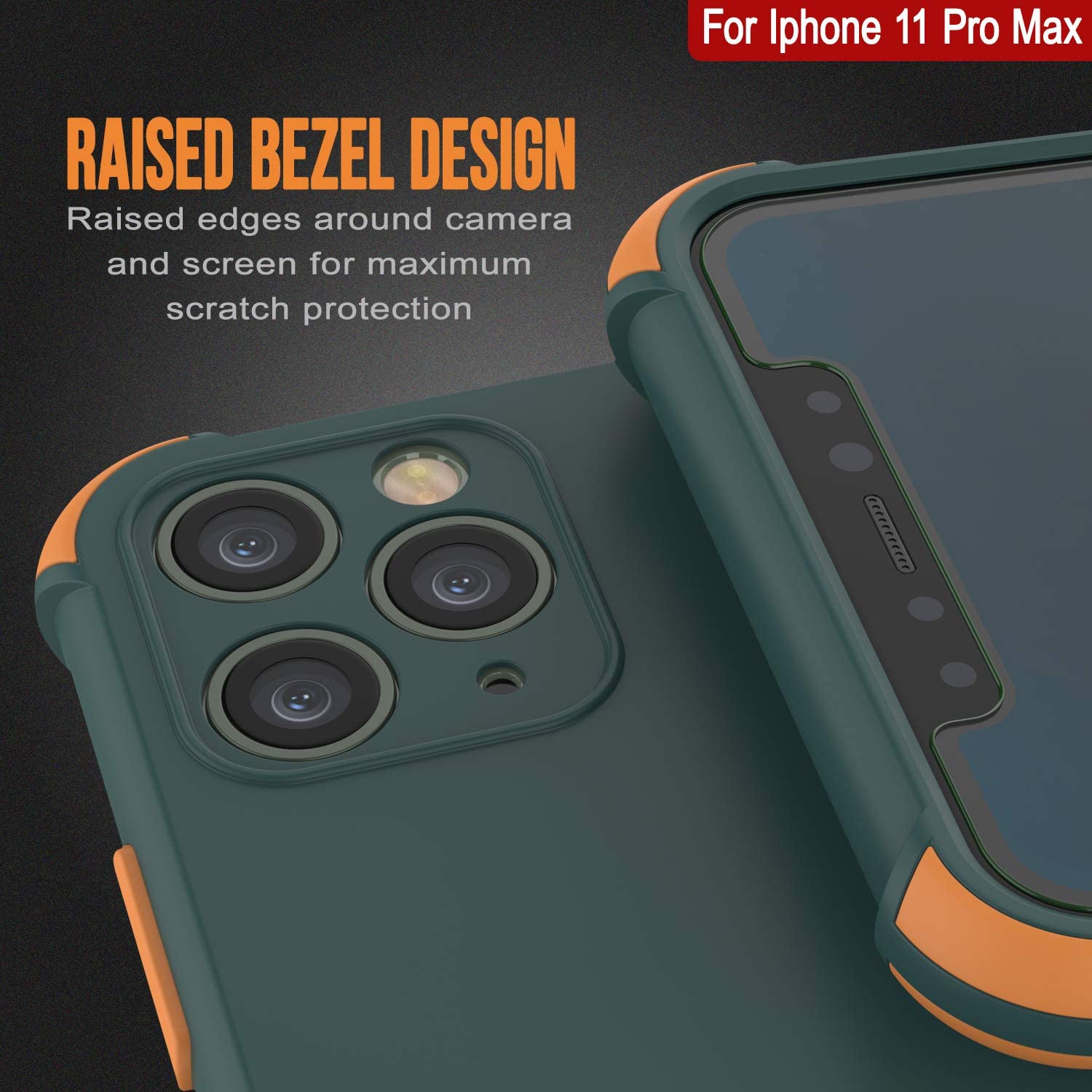 Punkcase Protective & Lightweight TPU Case [Sunshine Series] for iPhone 11 Pro Max [Dark Green]