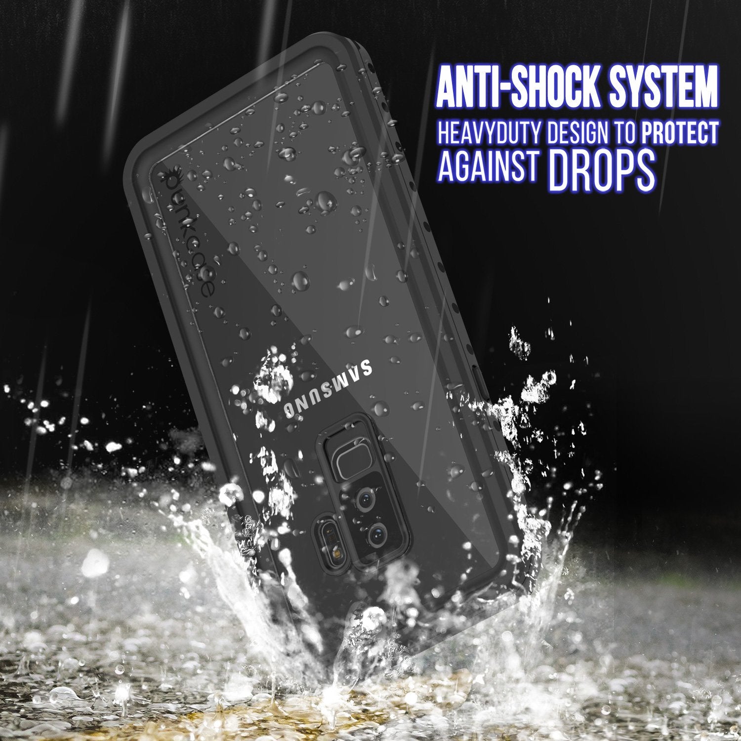 Galaxy S9 Plus Waterproof Case PunkCase StudStar Clear Thin 6.6ft Underwater IP68 Shock/Snow Proof