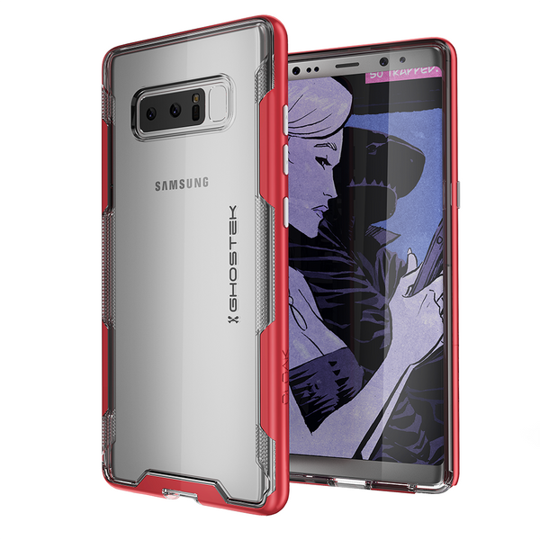 Galaxy Note 8 Case, Ghostek Cloak 3 Galaxy Note 8 Clear Transparent Bumper Case Note8 2017 | RED