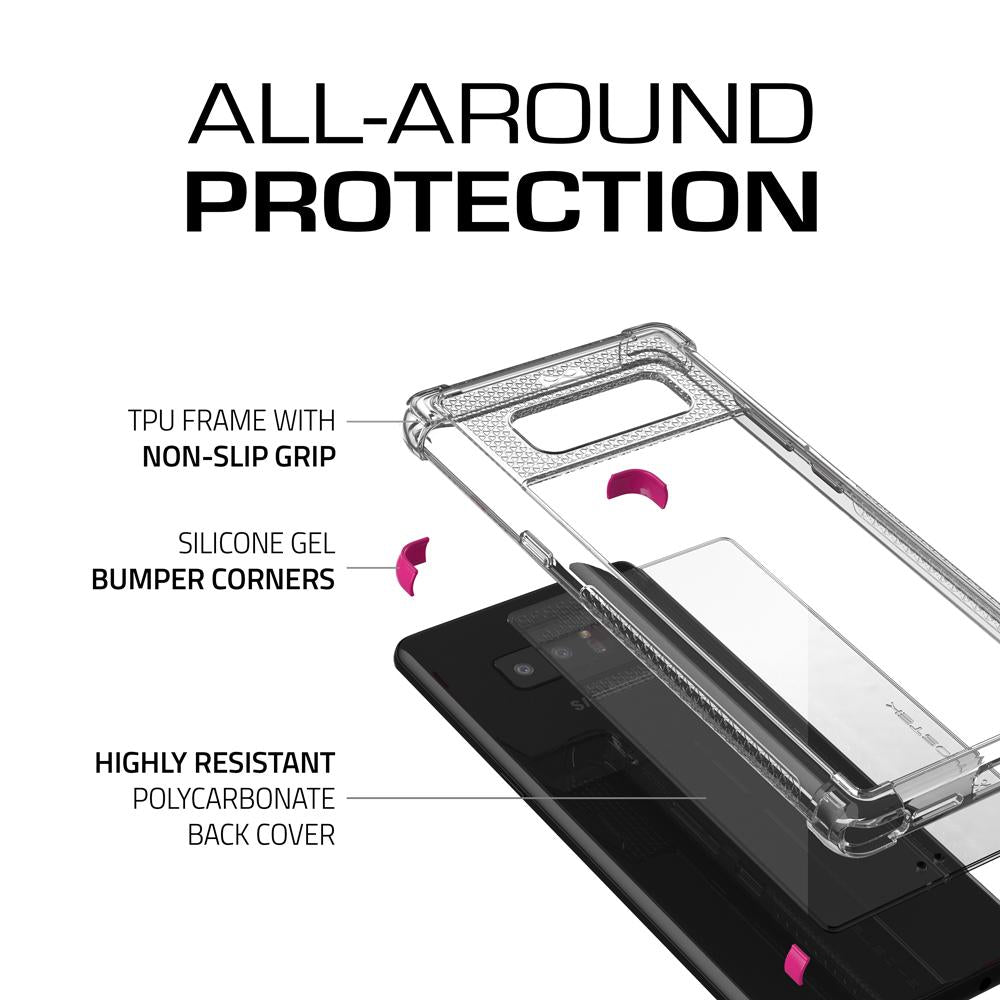 Galaxy Note 8 Case,Ghostek Covert 2 Ultra Fit Case for Samsung Galaxy Note 8 Military Grade Tested | PINK