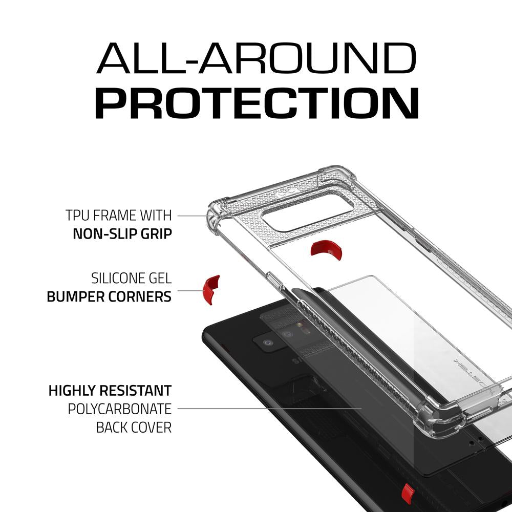 Galaxy Note 8 Case,Ghostek Covert 2 Ultra Fit Case for Samsung Galaxy Note 8 Military Grade Tested | RED