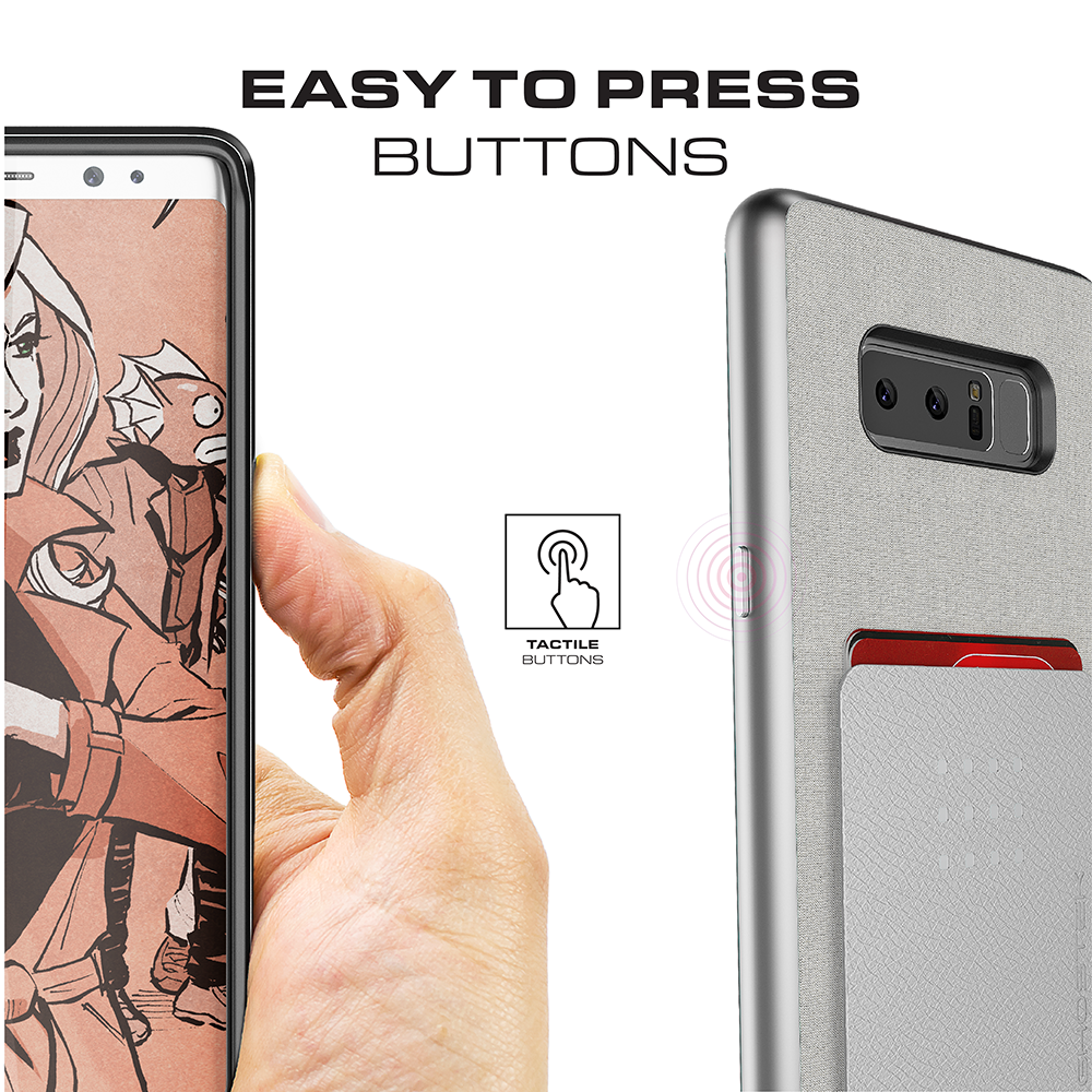 Galaxy Note 8 Case , Ghostek Exec 2 Galaxy Note 8 Case Slim Dual Layer Wallet Design Card Slot Holder [ROSE PINK]