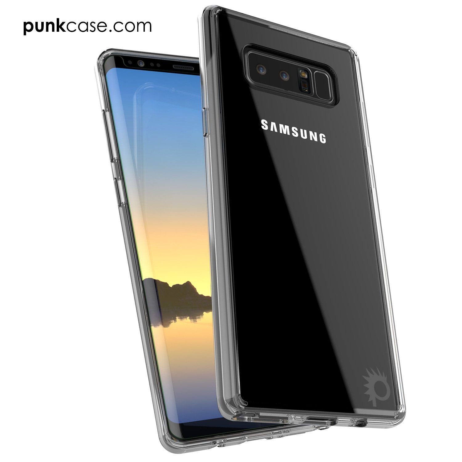 Galaxy Note 8 Case, PUNKcase [LUCID 2.0 Series] [Slim Fit] Armor Cover w/Integrated Anti-Shock System & PUNKSHIELD Screen Protector [Clear]