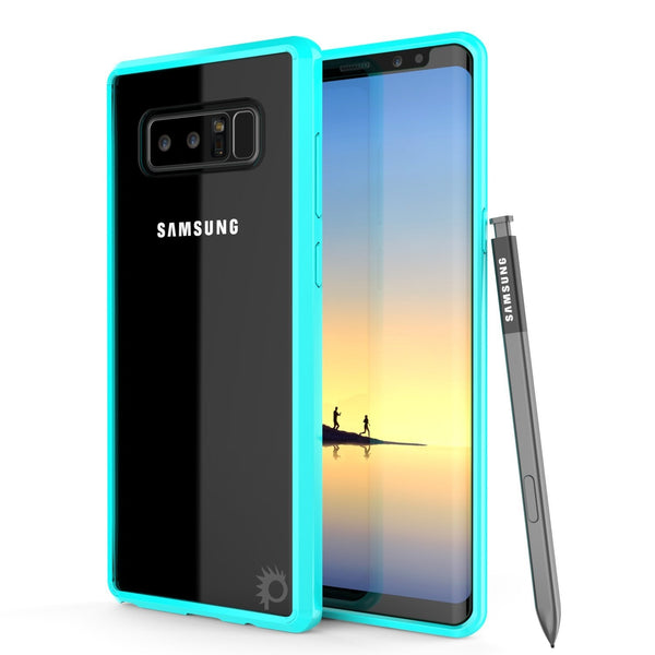 Galaxy Note 8 Case, PUNKcase [LUCID 2.0 Series] [Slim Fit] Armor Cover w/Integrated Anti-Shock System & PUNKSHIELD Screen Protector [Teal]