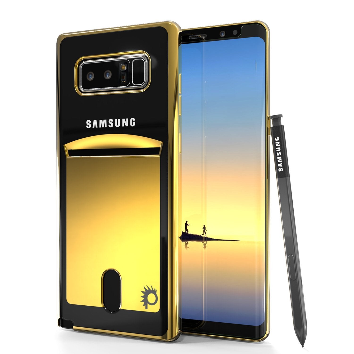 Galaxy Note 8 Case, PUNKCASE® LUCID Gold Series | Card Slot | SHIELD Screen Protector | Ultra fit