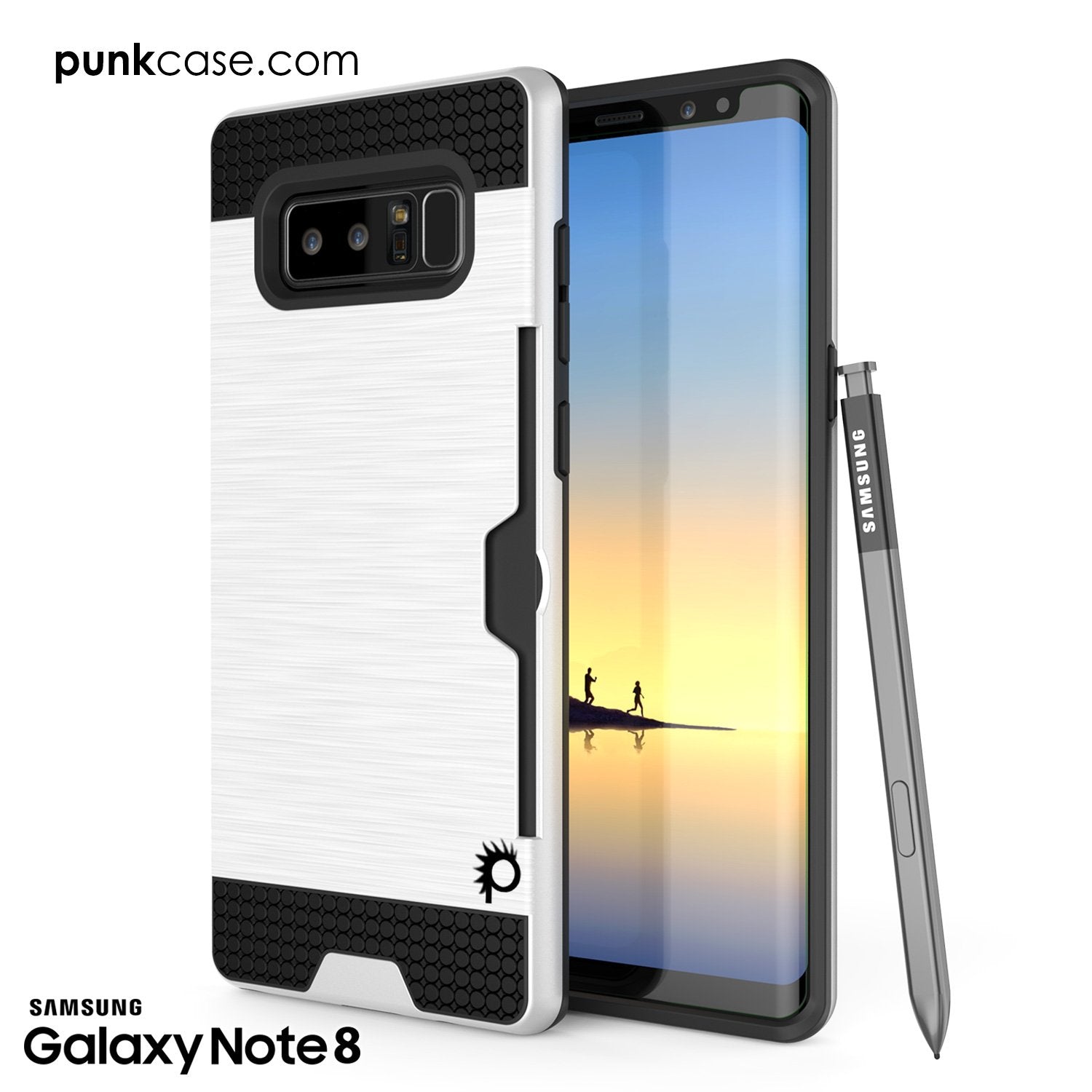 Galaxy Note 8 Case, PUNKcase [SLOT Series] Slim Fit for Samsung Note 8 [White]