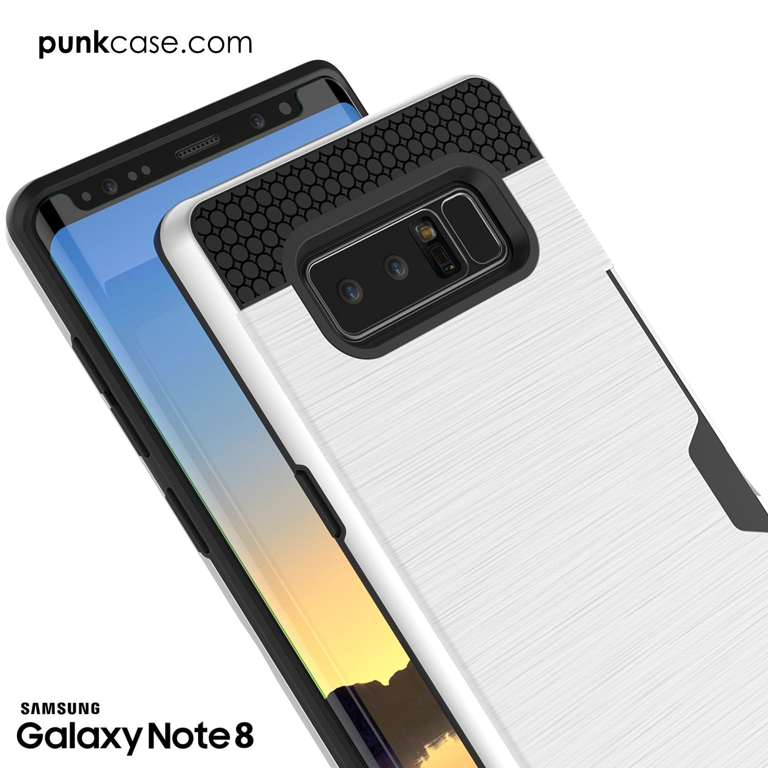 Galaxy Note 8 Case, PUNKcase [SLOT Series] Slim Fit for Samsung Note 8 [White]