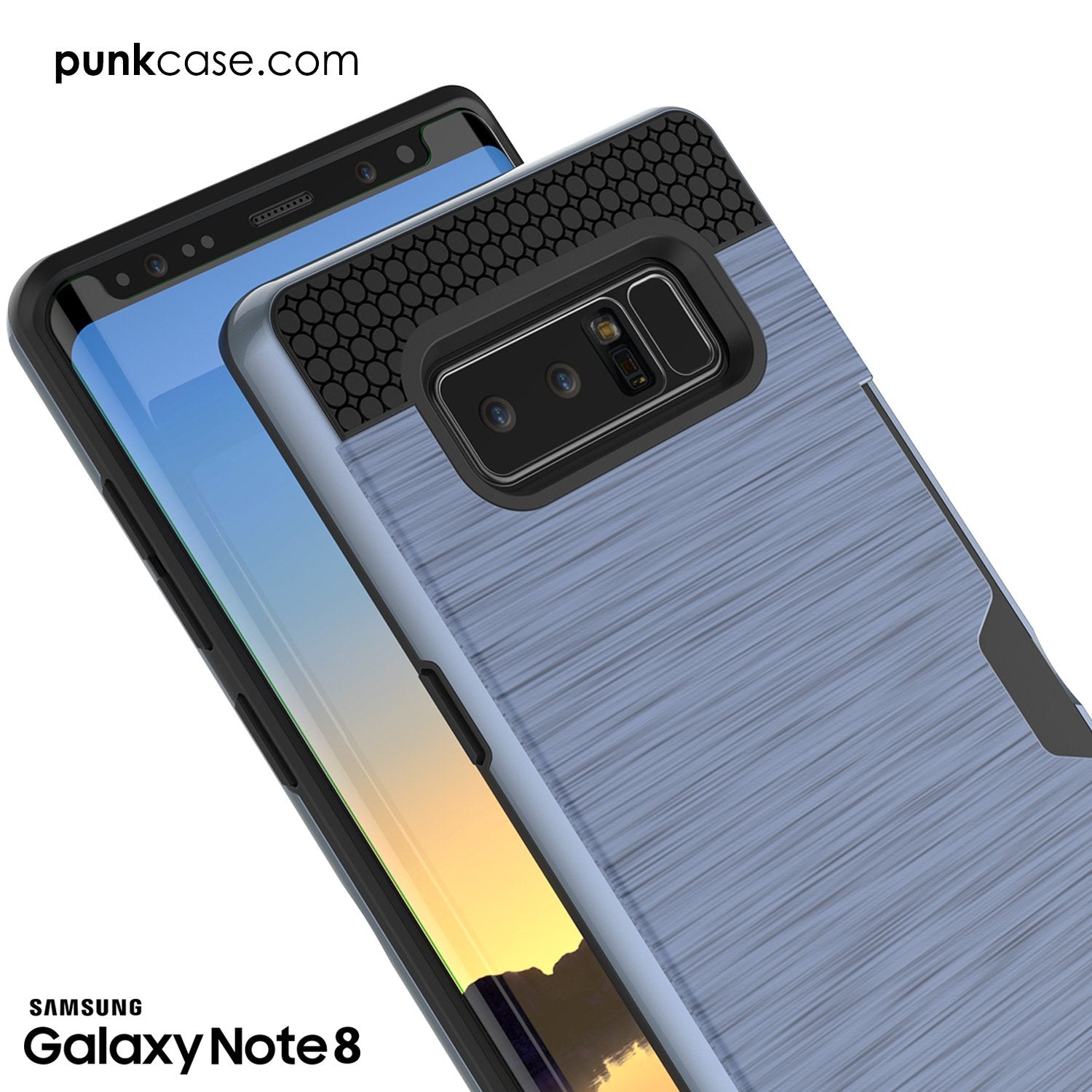 Galaxy Note 8 Case, PUNKcase [SLOT Series] Slim Fit for Samsung Note 8 [Navy]