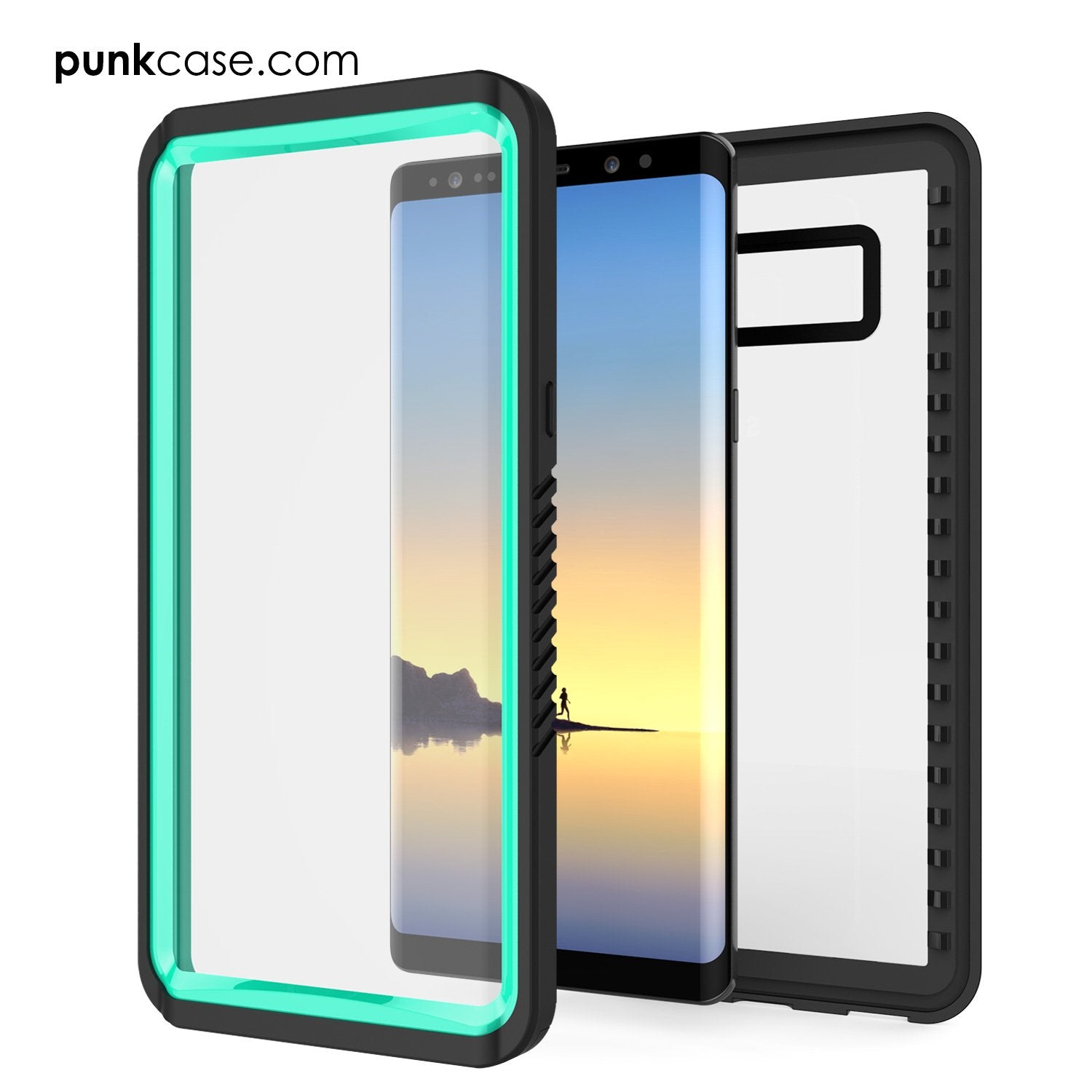 Galaxy Note 8 Case, Punkcase [Extreme Series] [Slim Fit] [IP68 Certified] [Shockproof] Armor Cover W/ Built In Screen Protector [Teal]