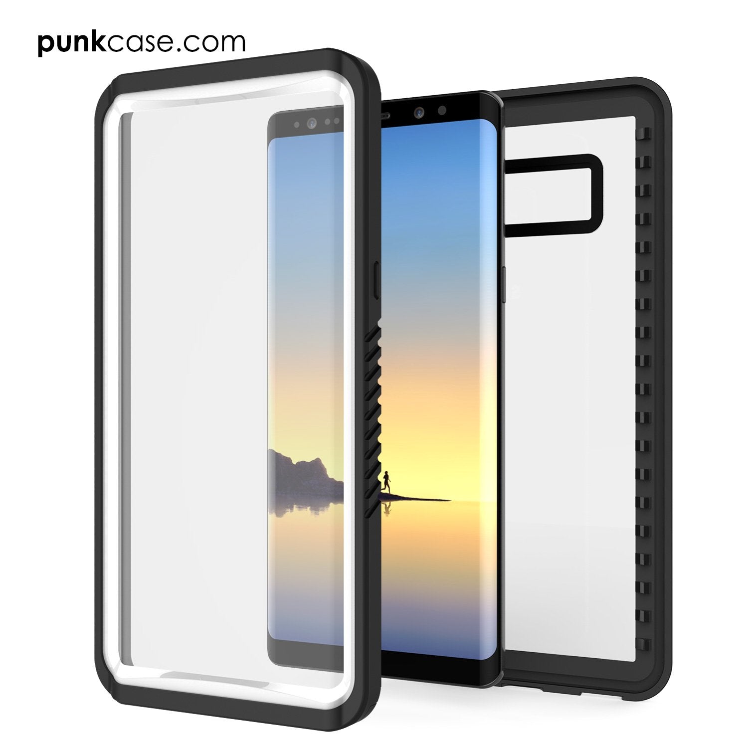 Galaxy Note 8 Case, Punkcase [Extreme Series] [Slim Fit] [IP68 Certified] [Shockproof] Armor Cover W/ Built In Screen Protector [White]