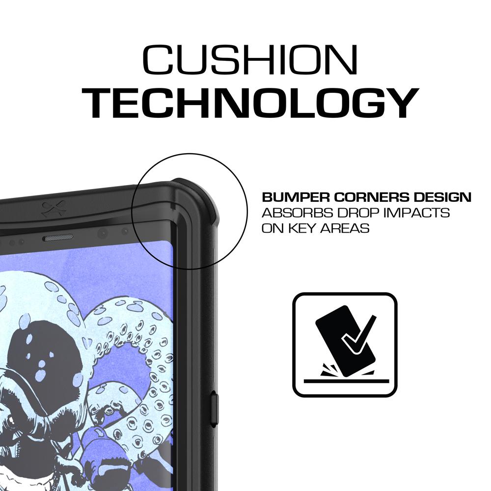 Galaxy Note 8, Ghostek Nautical Series  for Galaxy Note 8 Rugged Waterproof Case | BLACK