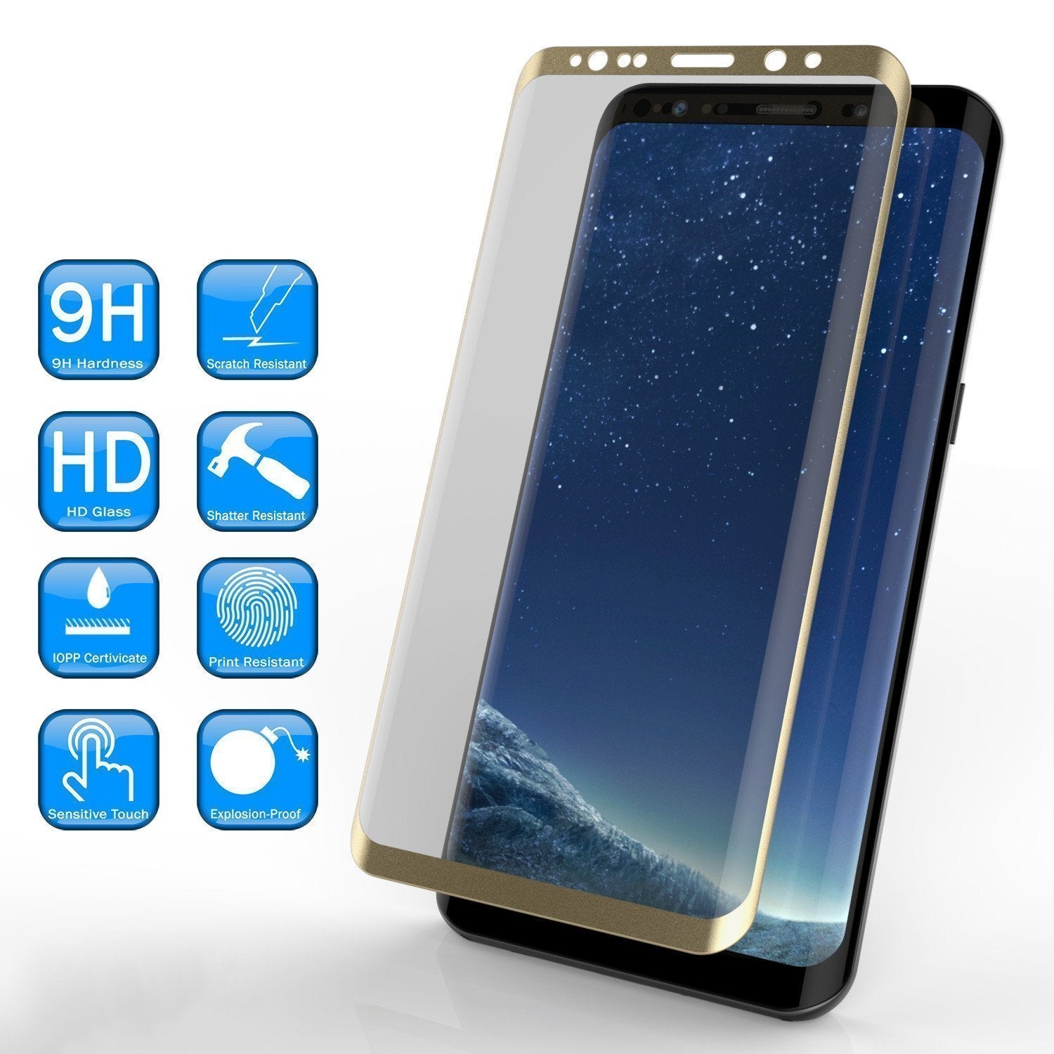 Galaxy S20+ Plus Gold Punkcase Glass SHIELD Tempered Glass Screen Protector 0.33mm Thick 9H Glass