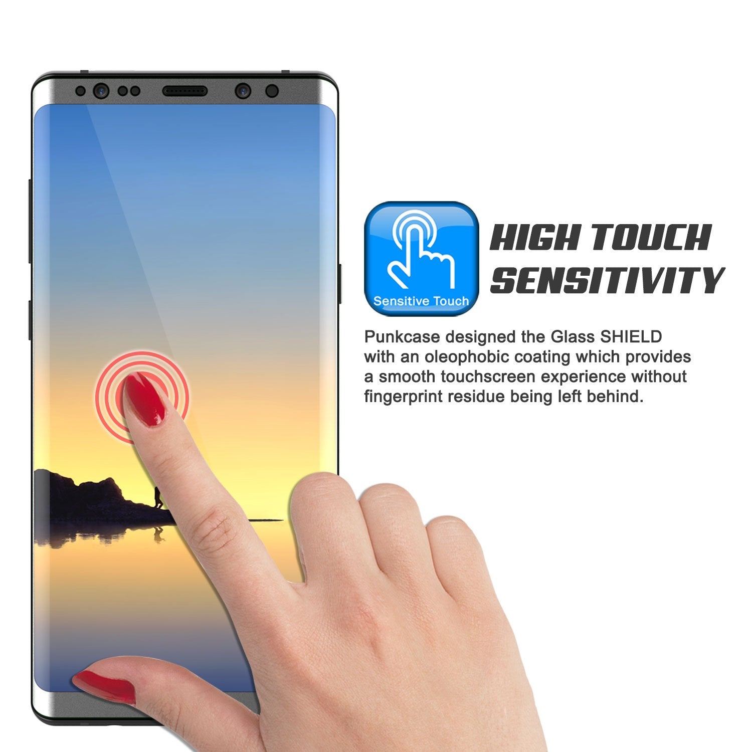 Galaxy Note 9 Silver Punkcase Glass SHIELD Tempered Glass Screen Protector 0.33mm Thick 9H Glass