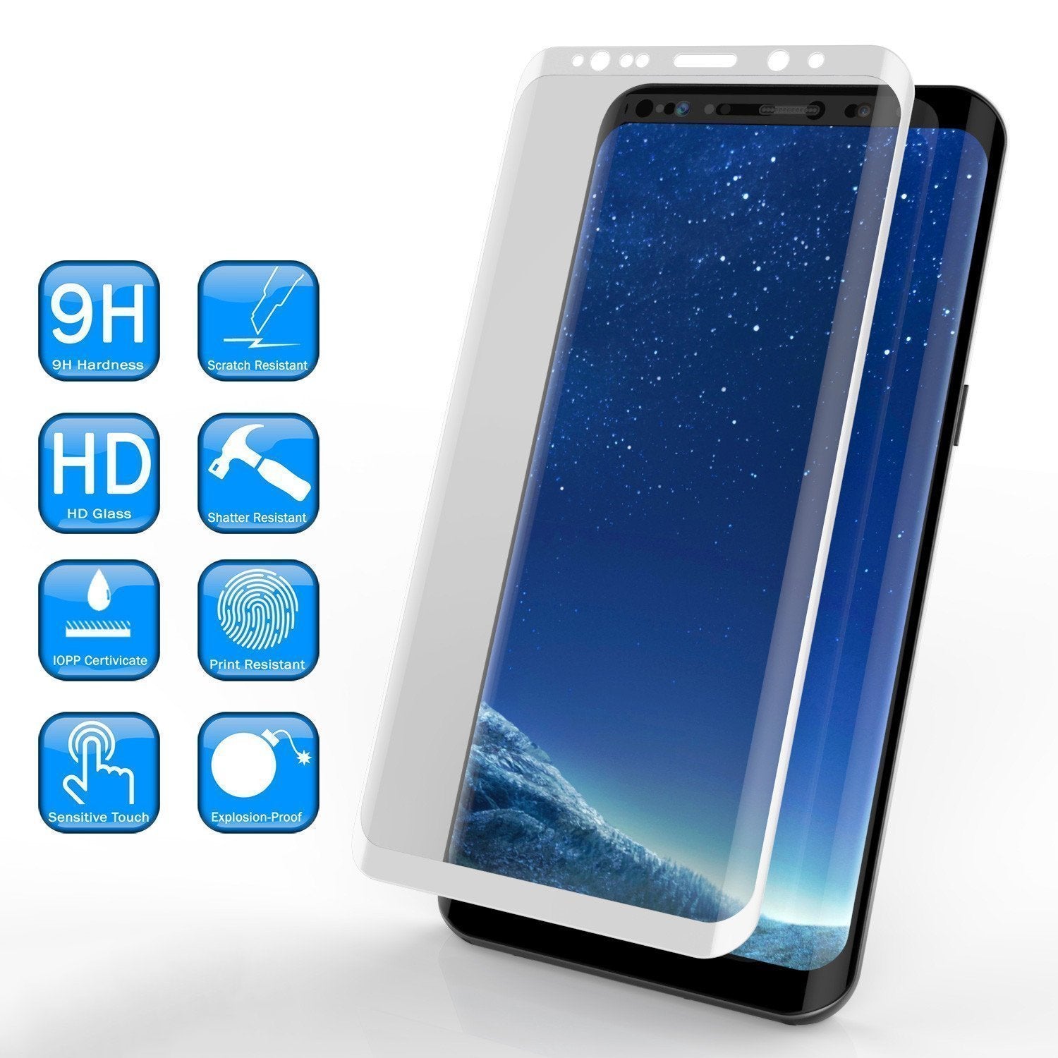 Galaxy S20+ Plus White Punkcase Glass SHIELD Tempered Glass Screen Protector 0.33mm Thick 9H Glass