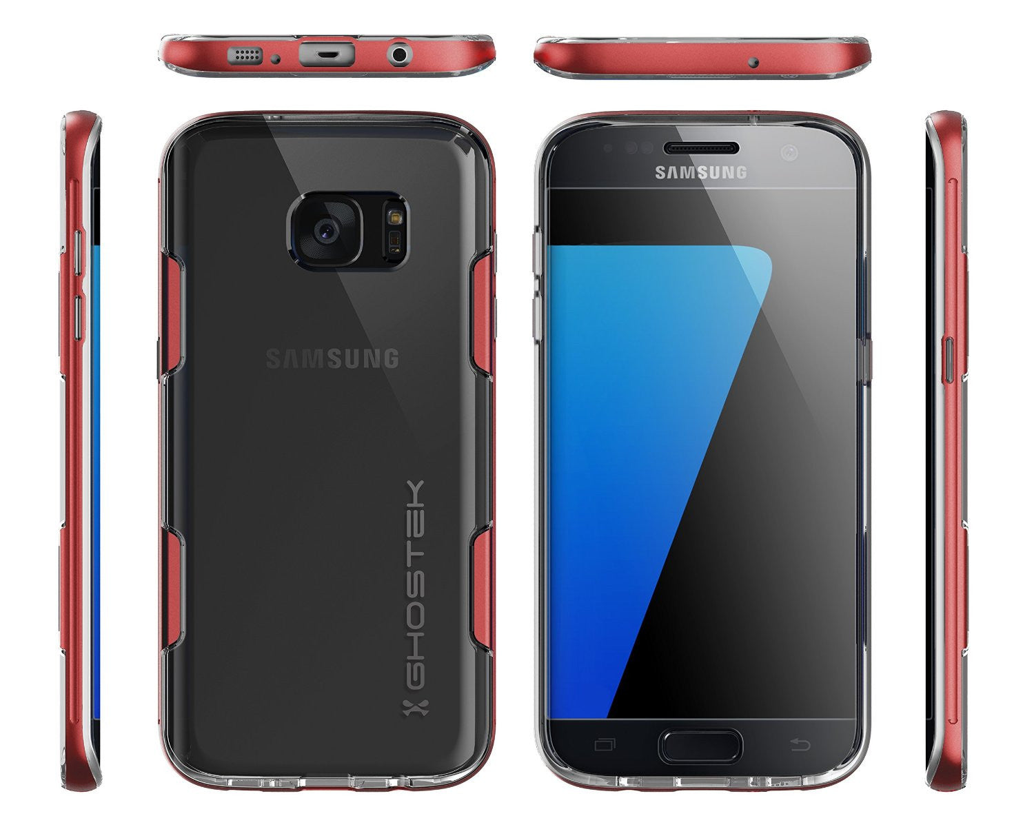 GHOSTEK - Cloak 2.0 Series Armor Case for Samsung S7 Edge | Red