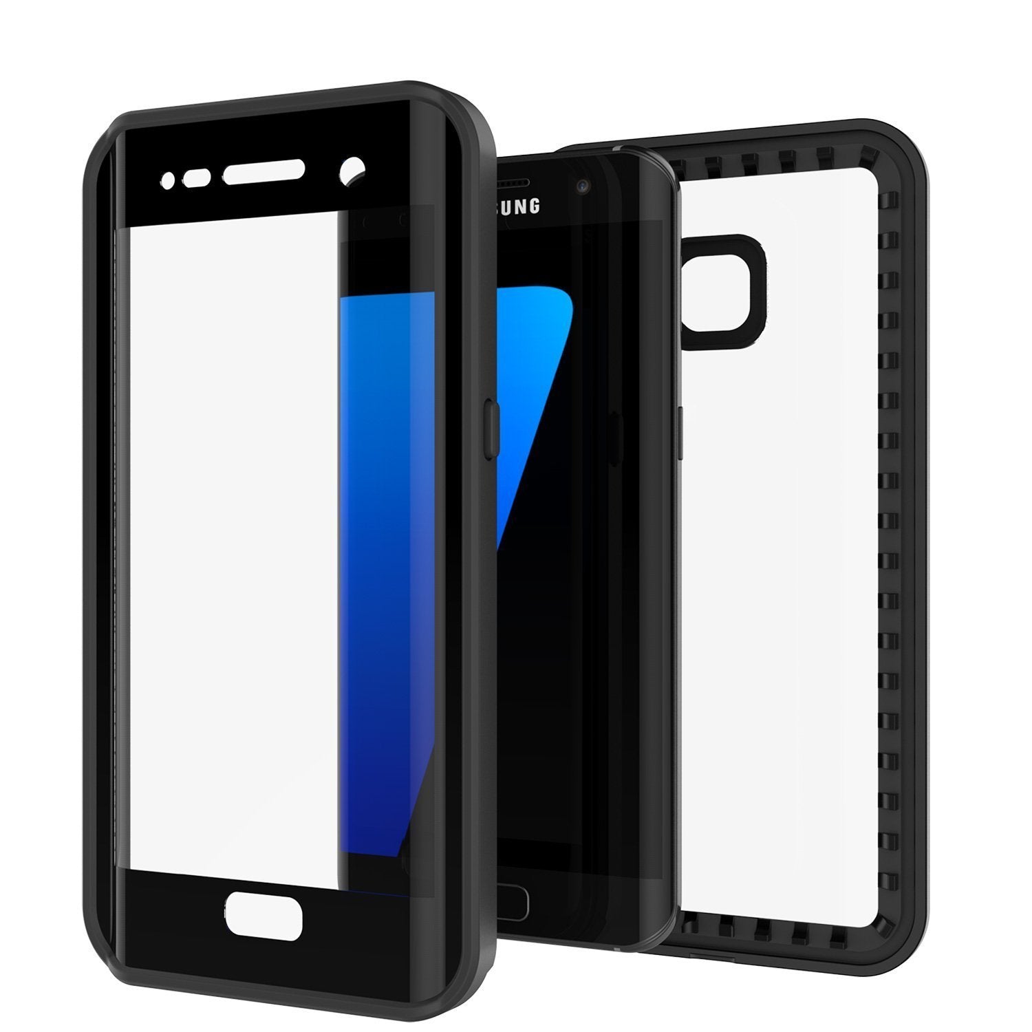 Galaxy S7 Edge Case, Punkcase Waterproof [Extreme Series] [Slim Fit] [IP68 Certified] [Shockproof] [Dirproof] Armor Cover [BLACK]