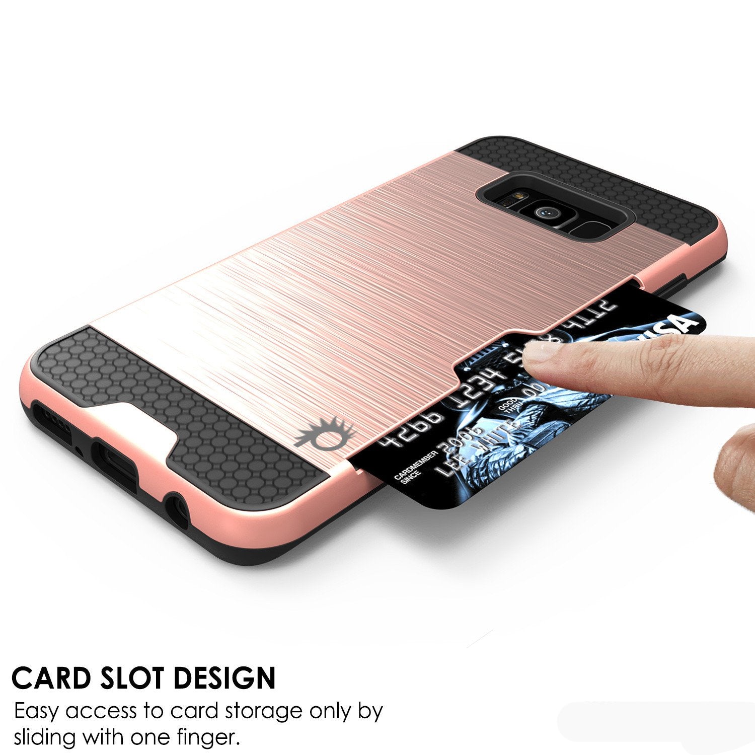 Galaxy S8 Plus Case PunkCase SLOT Rose Series Slim Armor Soft Cover Case