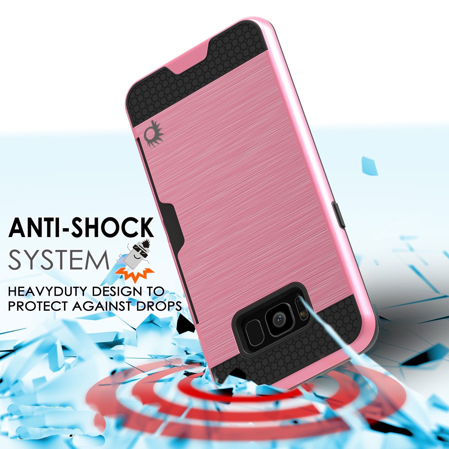 Galaxy S8 Plus Case PunkCase SLOT Pink Series Slim Armor Soft Cover Case