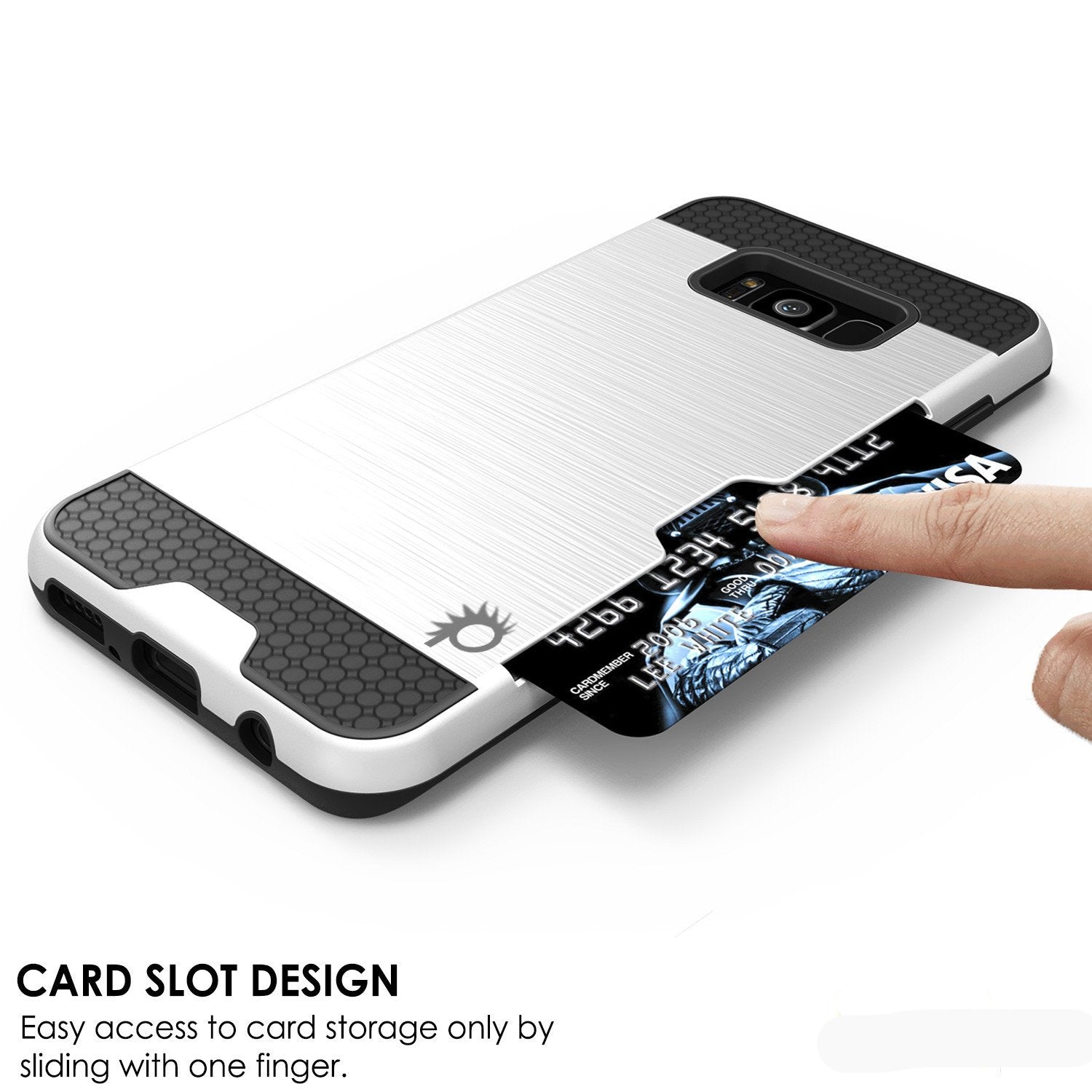 Galaxy S8 Case PunkCase SLOT White Series Slim Armor Soft Cover Case