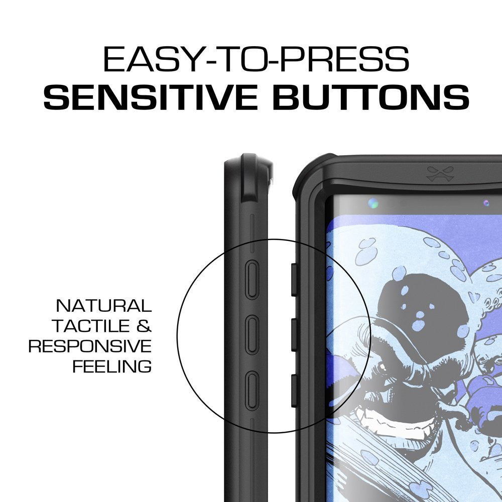 Galaxy S8 Plus Waterproof Case, Ghostek Nautical Series (Black) | Slim Underwater Full Body Protection