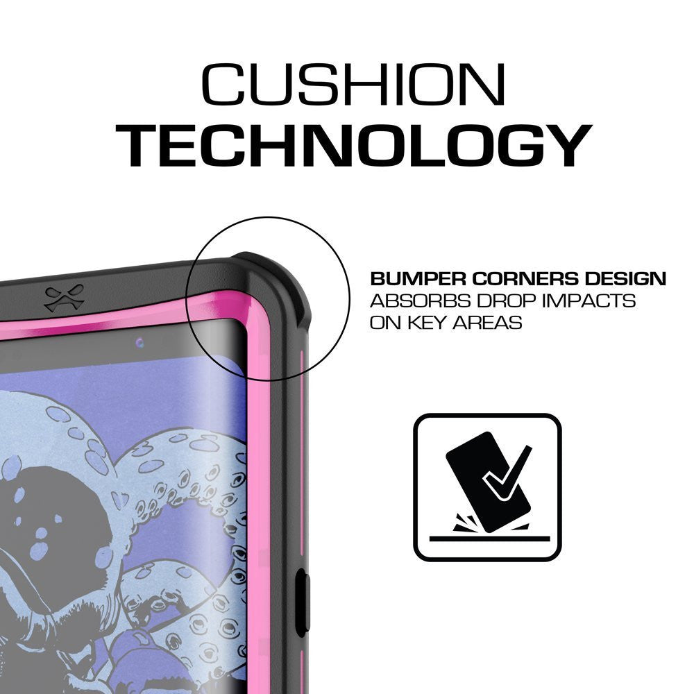 Galaxy S8 Plus Waterproof Case, Ghostek Nautical Series (Pink) | Slim Underwater Full Body Protection