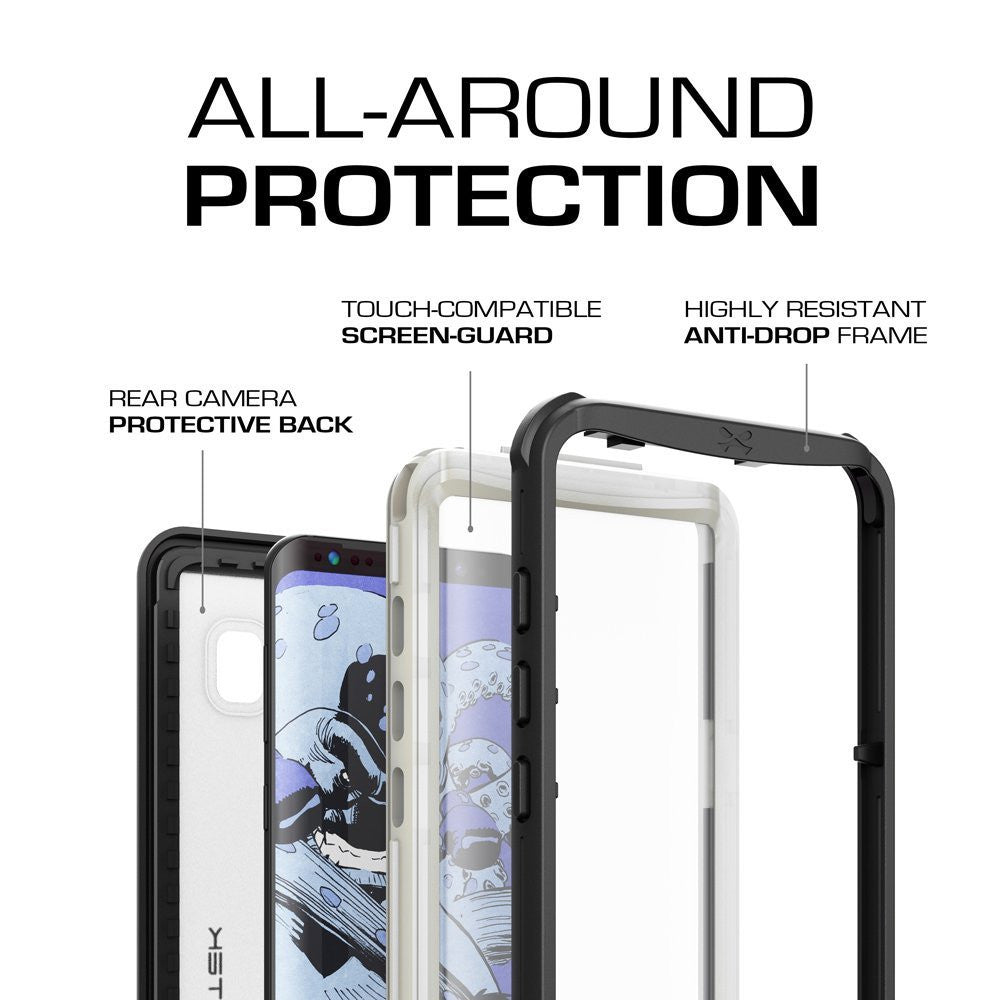 Galaxy S8 Plus Waterproof Case, Ghostek Nautical Series (White) | Slim Underwater Full Body Protection