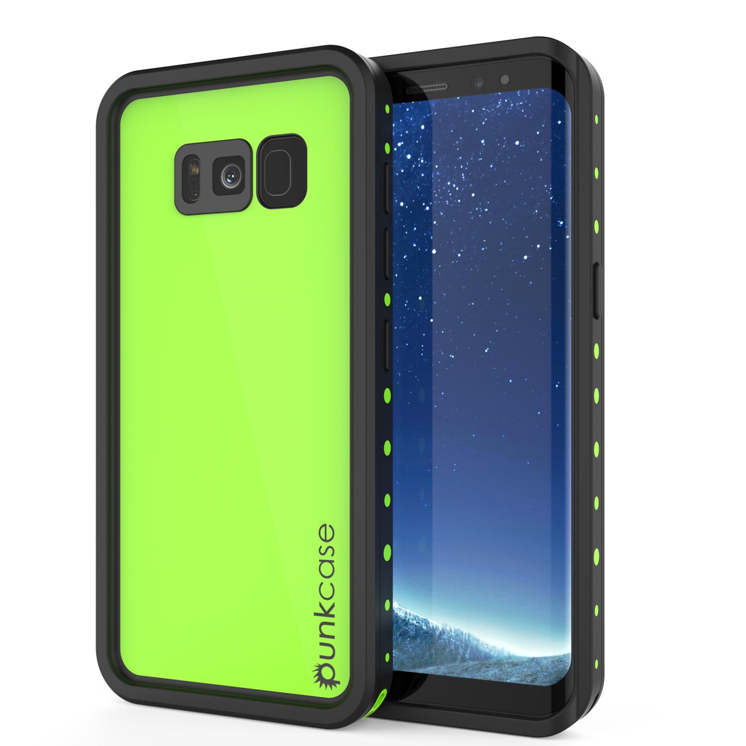 Galaxy S8 Waterproof Case PunkCase StudStar Light Green