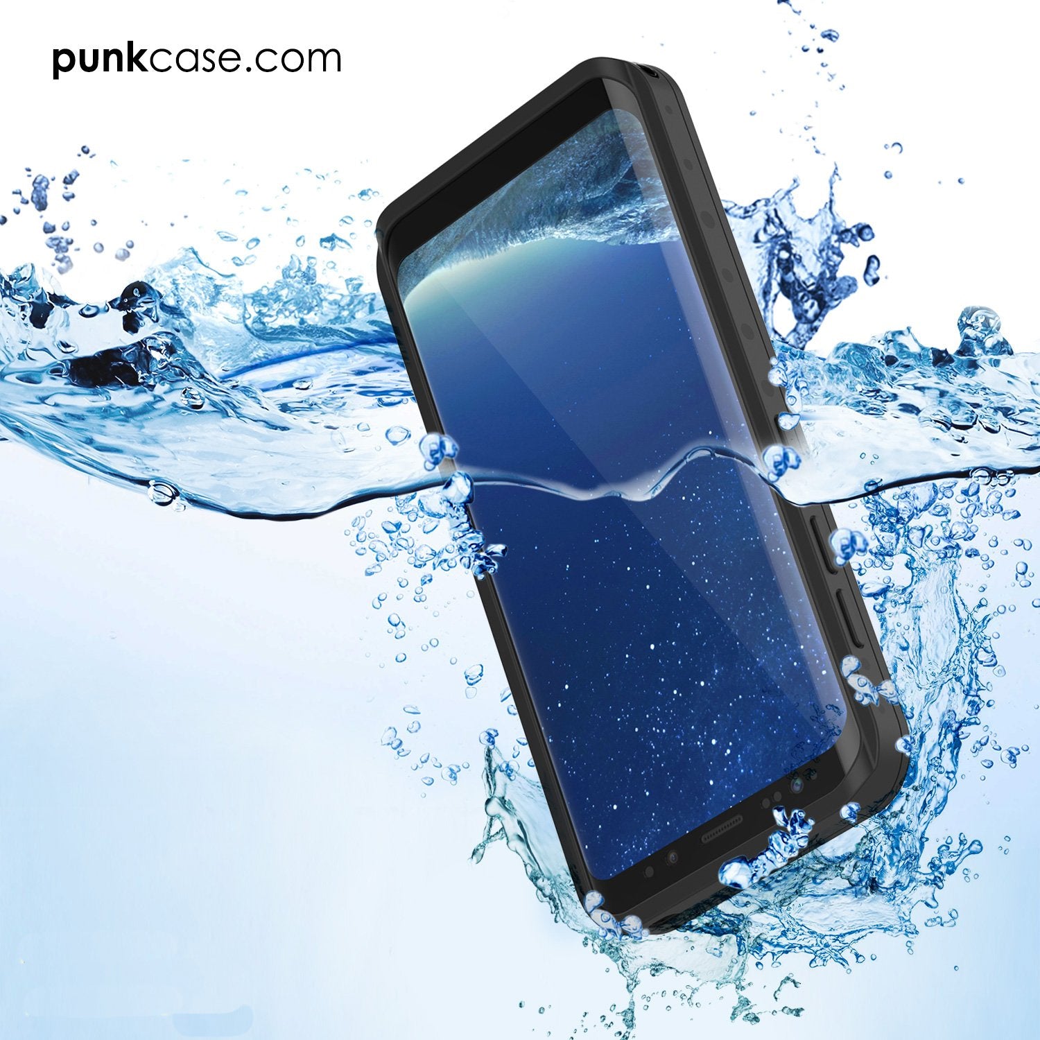 Galaxy S8 Plus Waterproof Case PunkCase StudStar Black