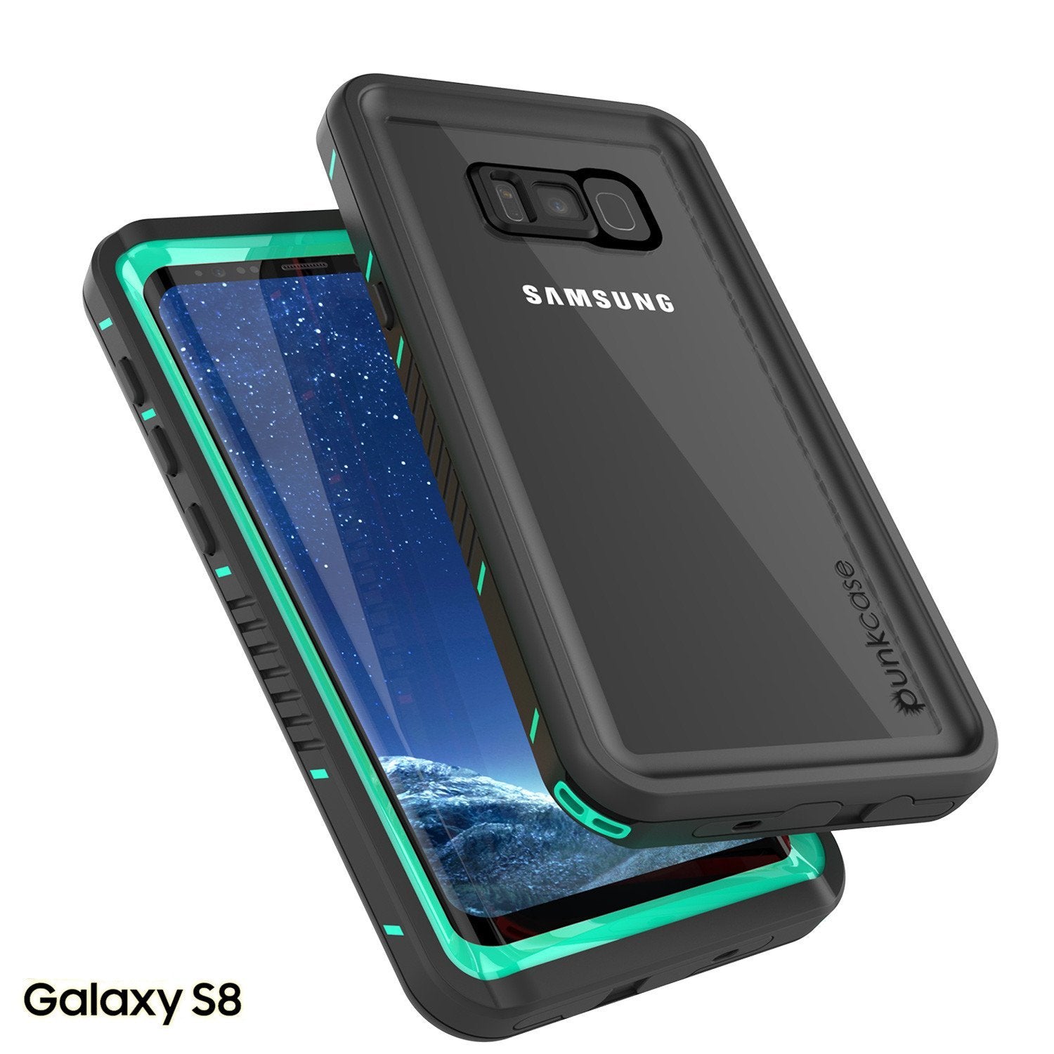 Galaxy S8 PLUS Waterproof Case, Punkcase [Extreme Series] Slim Fit, Armor Cover W/ Built In Screen Protector for Samsung Galaxy S8+ [Teal]