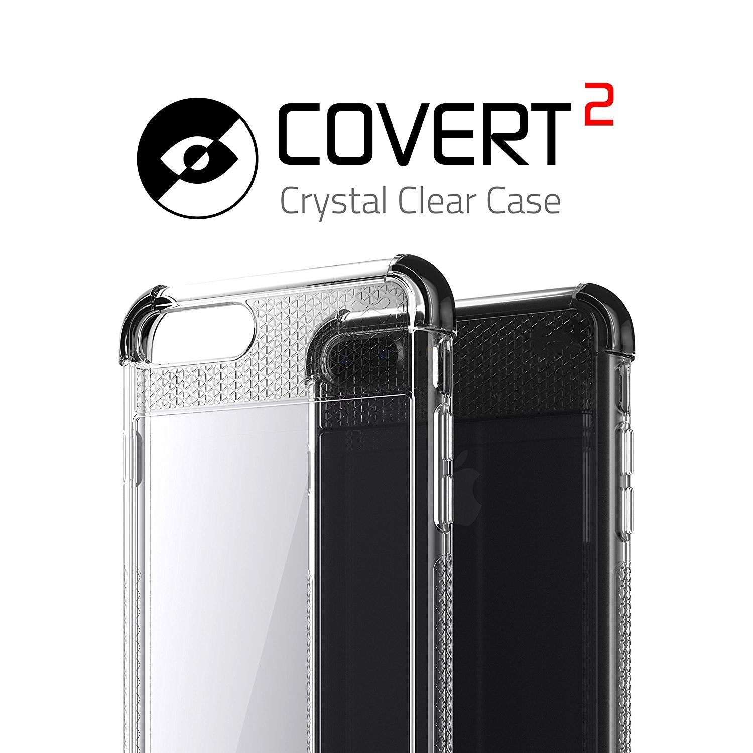 iPhone 8+ Plus Case, Ghostek Covert 2 Series for iPhone 8+ Plus Protective Case [ Black]