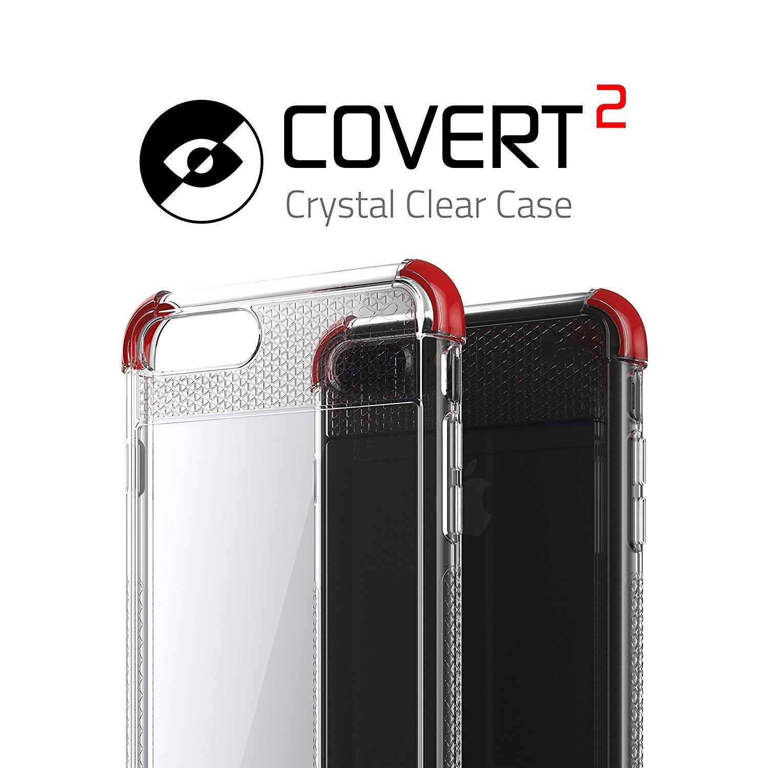 iPhone 7+ Plus Case, Ghostek Covert 2 Series for iPhone 7+ Plus Protective Case [ Red]
