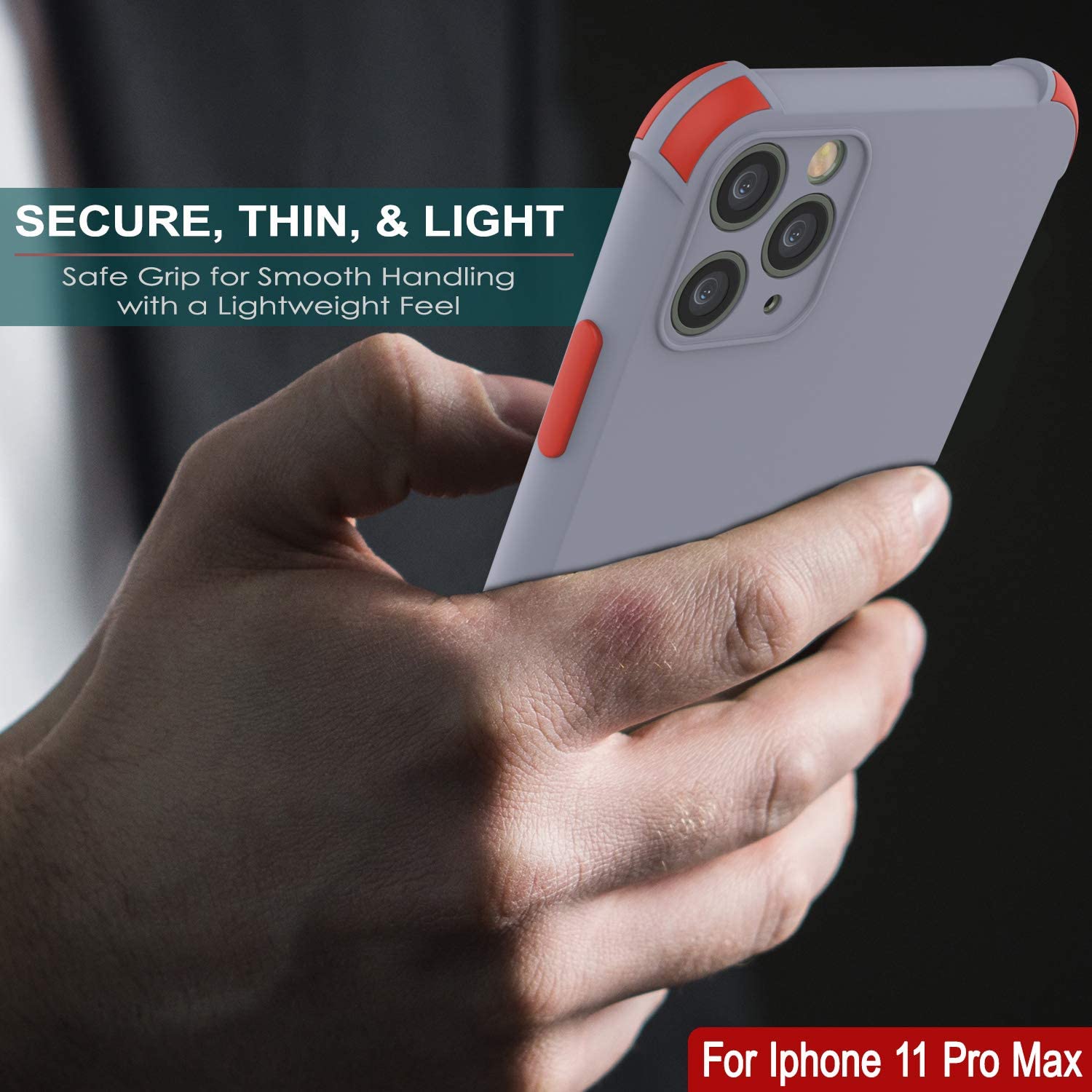 Punkcase Protective & Lightweight TPU Case [Sunshine Series] for iPhone 11 Pro Max [Grey]