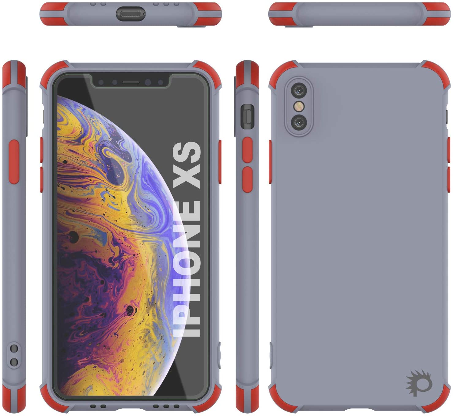 Punkcase Protective & Lightweight TPU Case [Sunshine Series] for iPhone XS [Grey]