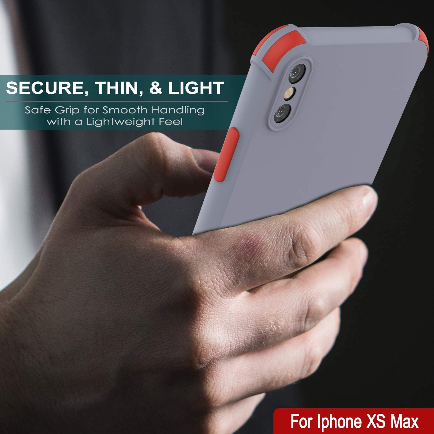 Punkcase Protective & Lightweight TPU Case [Sunshine Series] for iPhone XS Max [Grey]