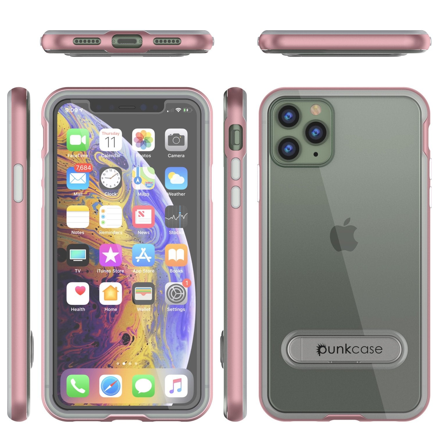 iPhone 12 Pro Max Case, PUNKcase [LUCID 3.0 Series] [Slim Fit] Protective Cover w/ Integrated Screen Protector [Rose Gold]