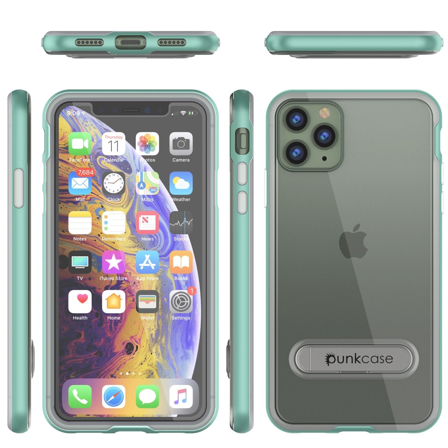 iPhone 12 Pro Max Case, PUNKcase [LUCID 3.0 Series] [Slim Fit] Protective Cover w/ Integrated Screen Protector [Teal]