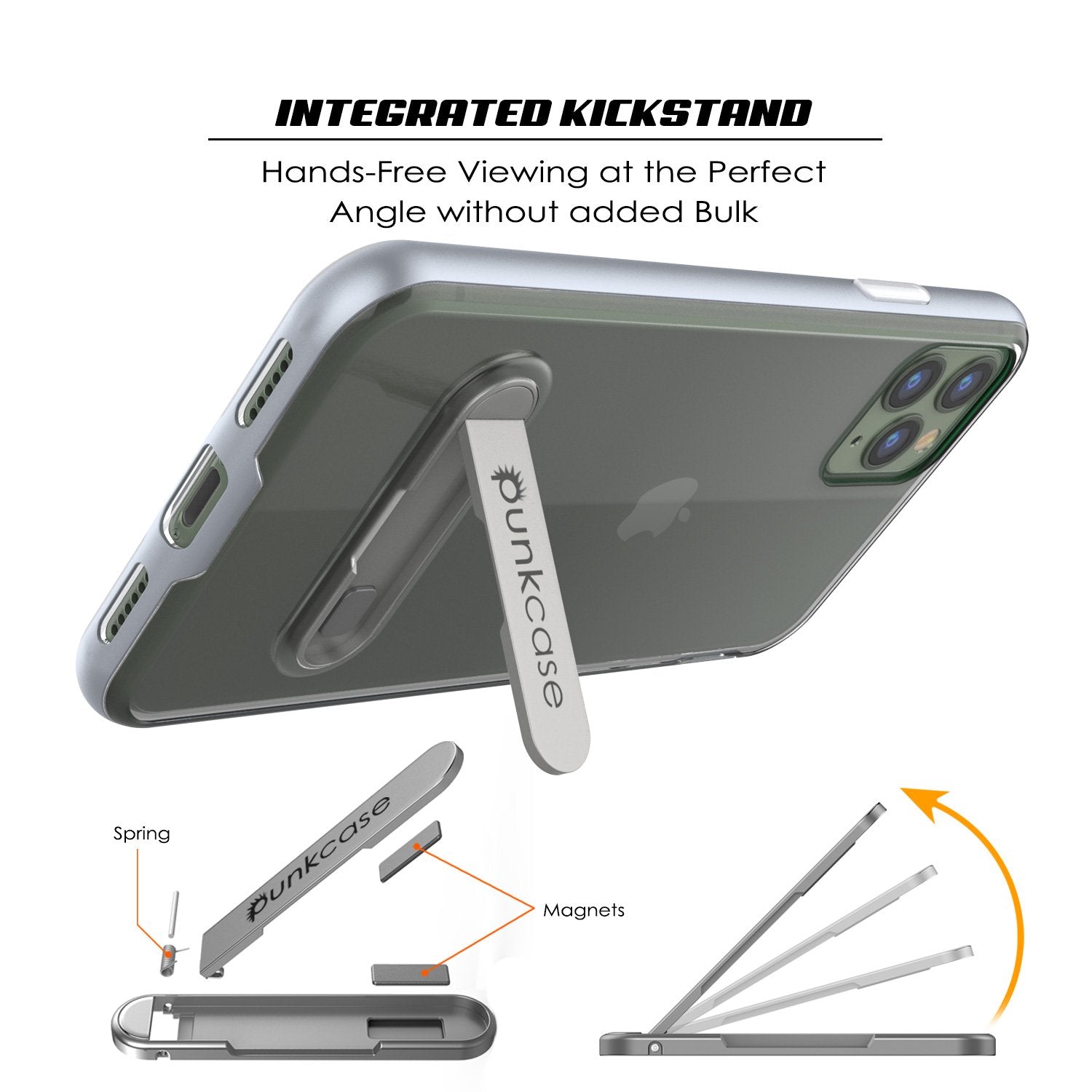 iPhone 11 Pro Case, PUNKcase [LUCID 3.0 Series] [Slim Fit] Armor Cover w/ Integrated Screen Protector [Silver]