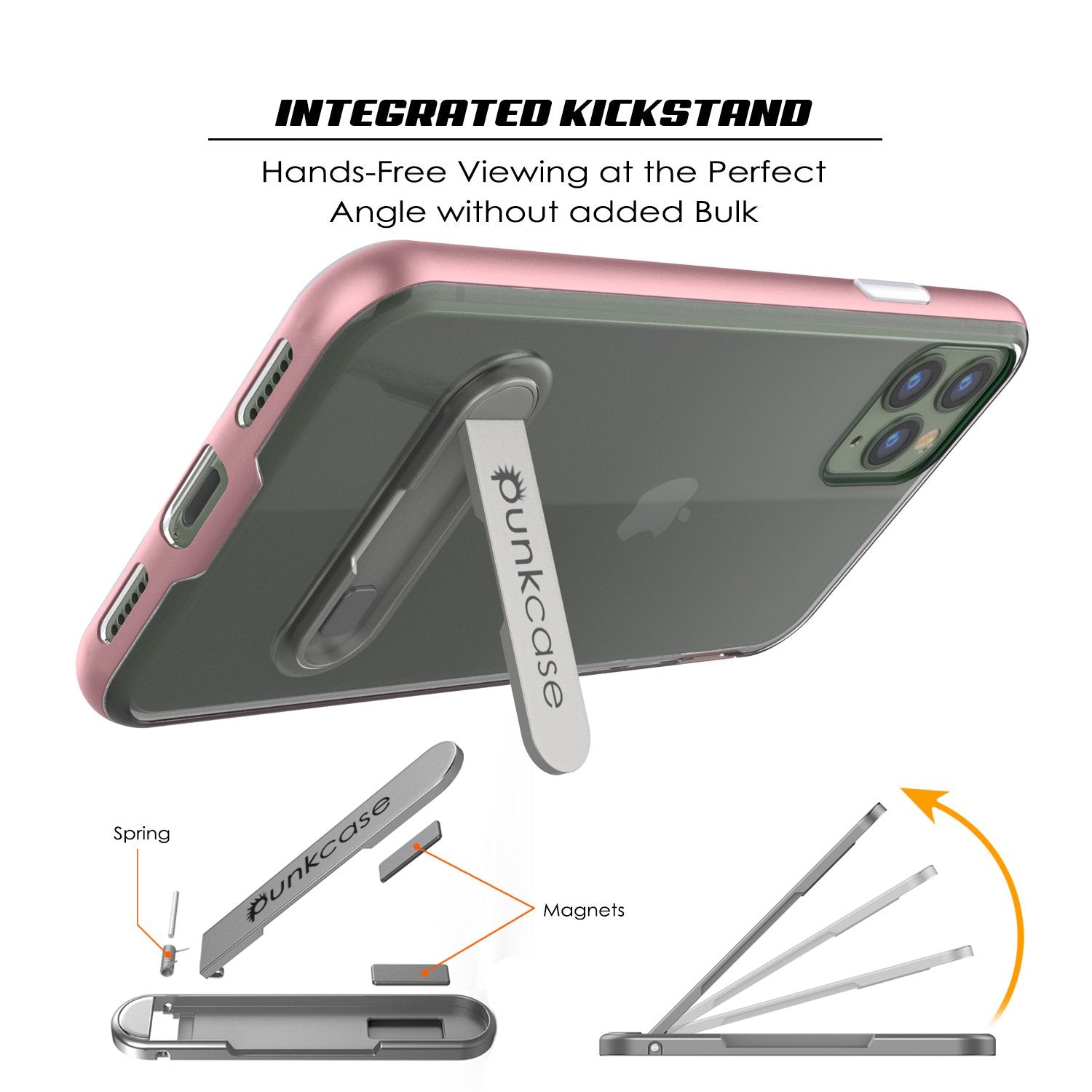 iPhone 11 Pro Case, PUNKcase [LUCID 3.0 Series] [Slim Fit] Armor Cover w/ Integrated Screen Protector [Rose Gold]