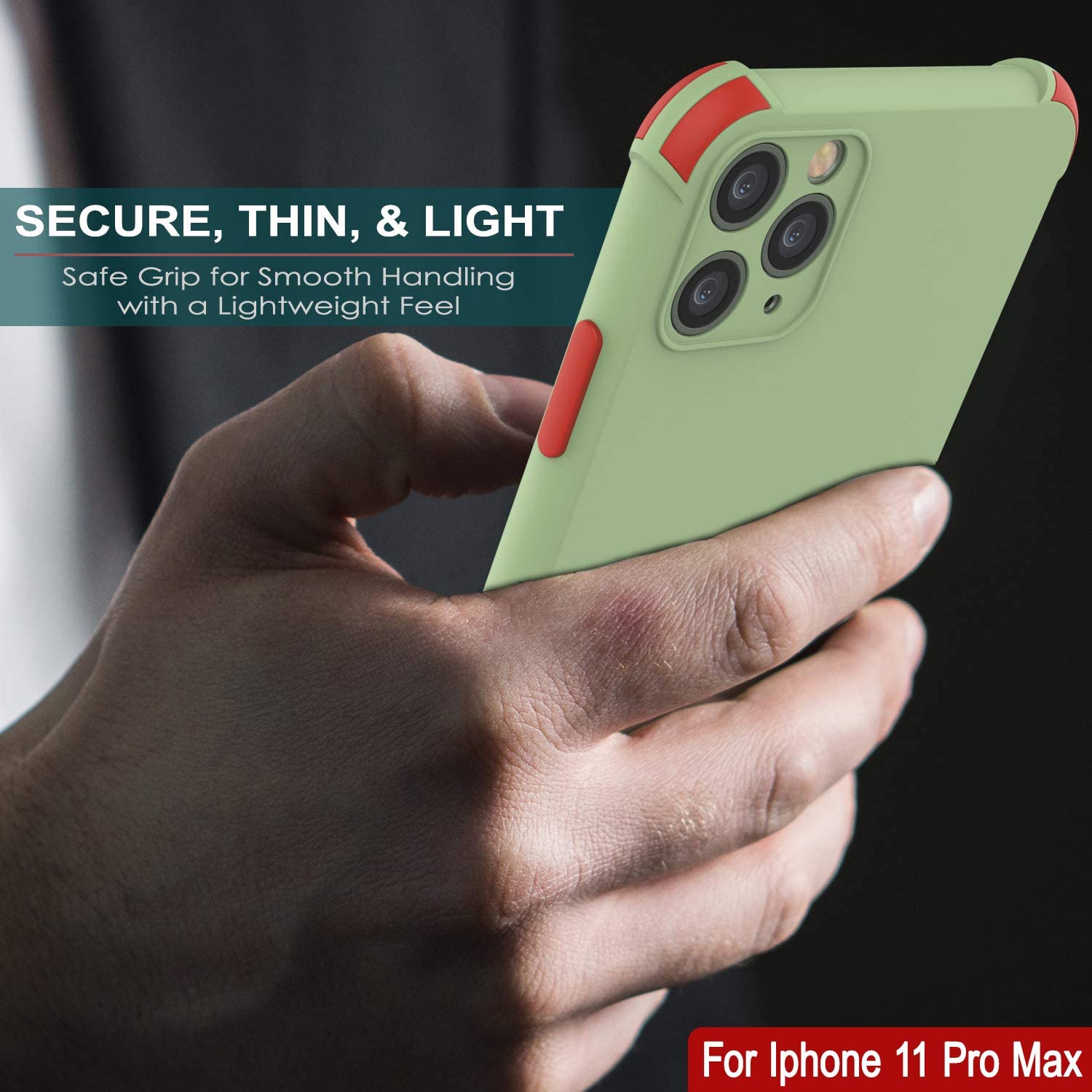 Punkcase Protective & Lightweight TPU Case [Sunshine Series] for iPhone 11 Pro Max [Light Green]