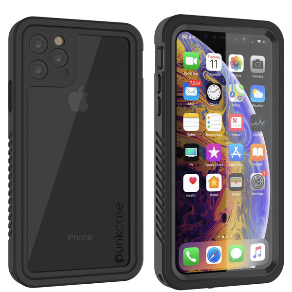 iPhone 11 Pro Max Waterproof Case, Punkcase [Extreme Series] Armor Cover W/ Built In Screen Protector [Black]