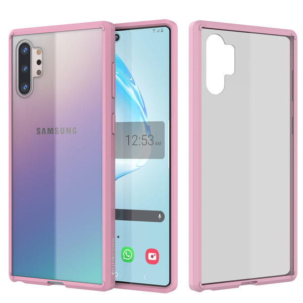 Galaxy Note 10+ Plus Punkcase Lucid-2.0 Series Slim Fit Armor Crystal Pink Case Cover