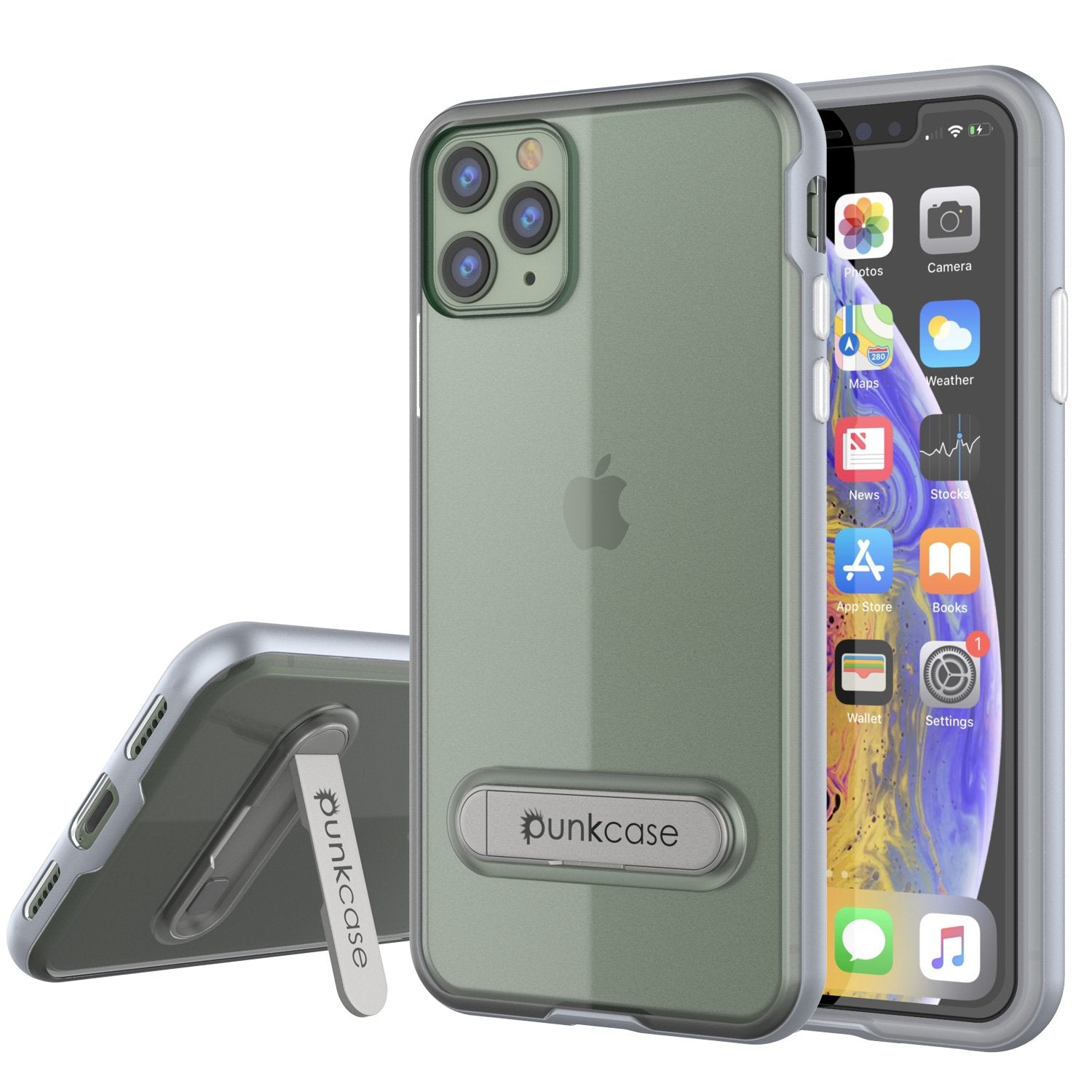 iPhone 11 Pro Case, PUNKcase [LUCID 3.0 Series] [Slim Fit] Armor Cover w/ Integrated Screen Protector [Silver]