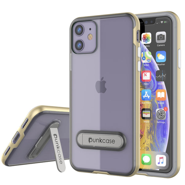iPhone 12 Mini Case, PUNKcase [LUCID 3.0 Series] [Slim Fit] Protective Cover w/ Integrated Screen Protector [Gold]