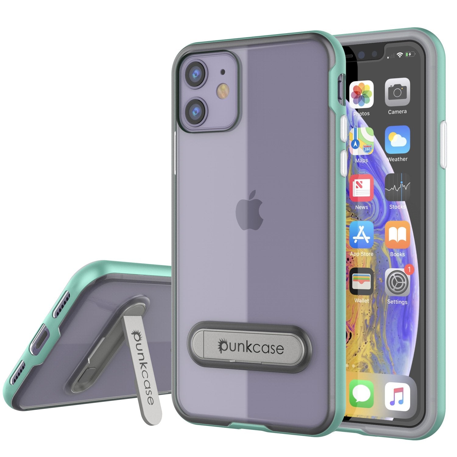 iPhone 12 Case, PUNKcase [LUCID 3.0 Series] [Slim Fit] Protective Cover w/ Integrated Screen Protector [Teal]