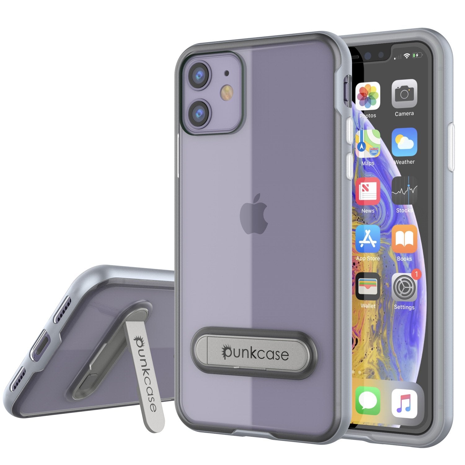 iPhone 12 Case, PUNKcase [LUCID 3.0 Series] [Slim Fit] Protective Cover w/ Integrated Screen Protector [Silver]