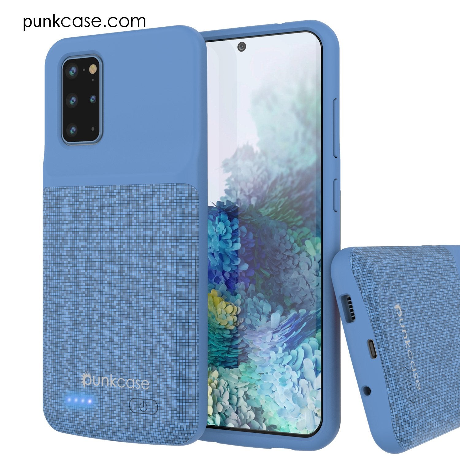 PunkJuice S20+ Plus Battery Case Patterned Blue - Fast Charging Power Juice Bank with 6000mAh