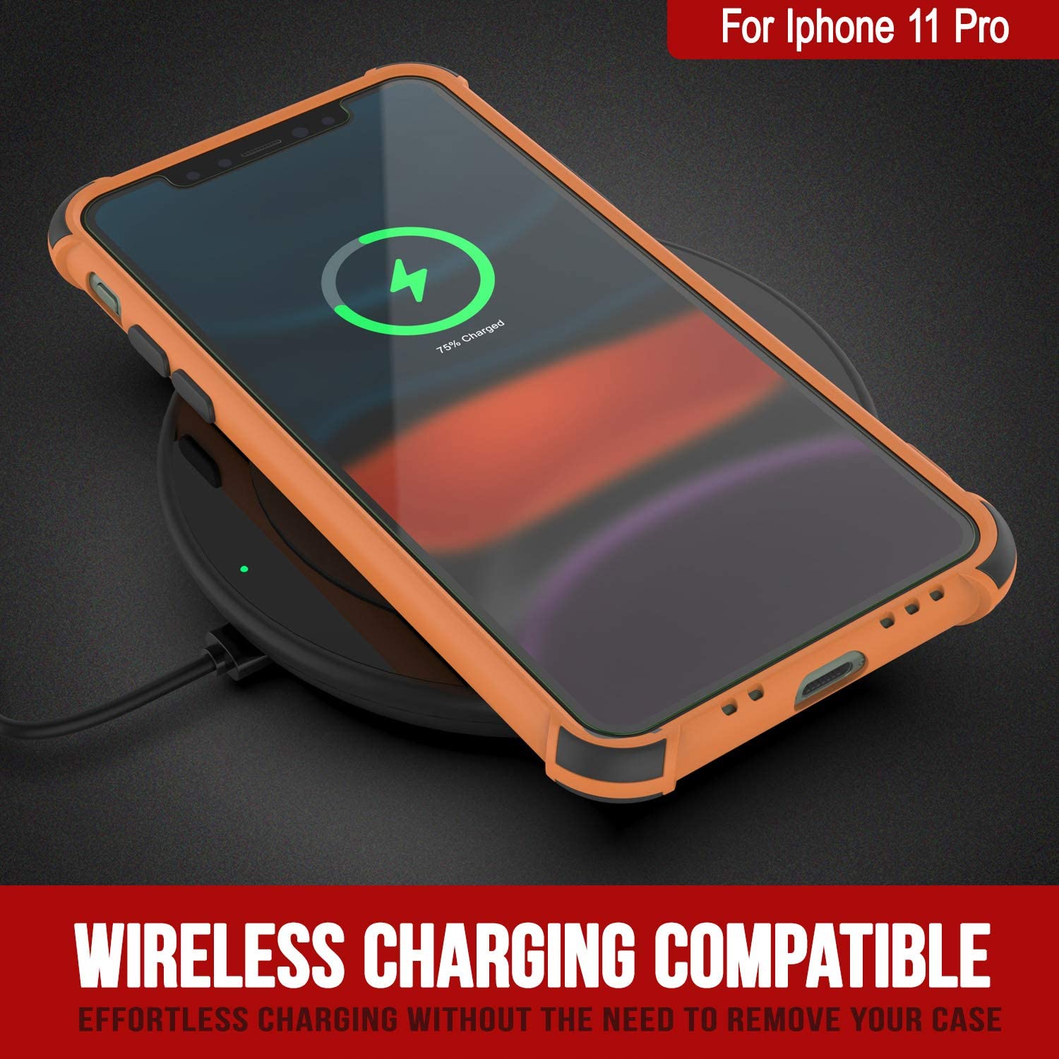 Punkcase Protective & Lightweight TPU Case [Sunshine Series] for iPhone 11 Pro [Orange]