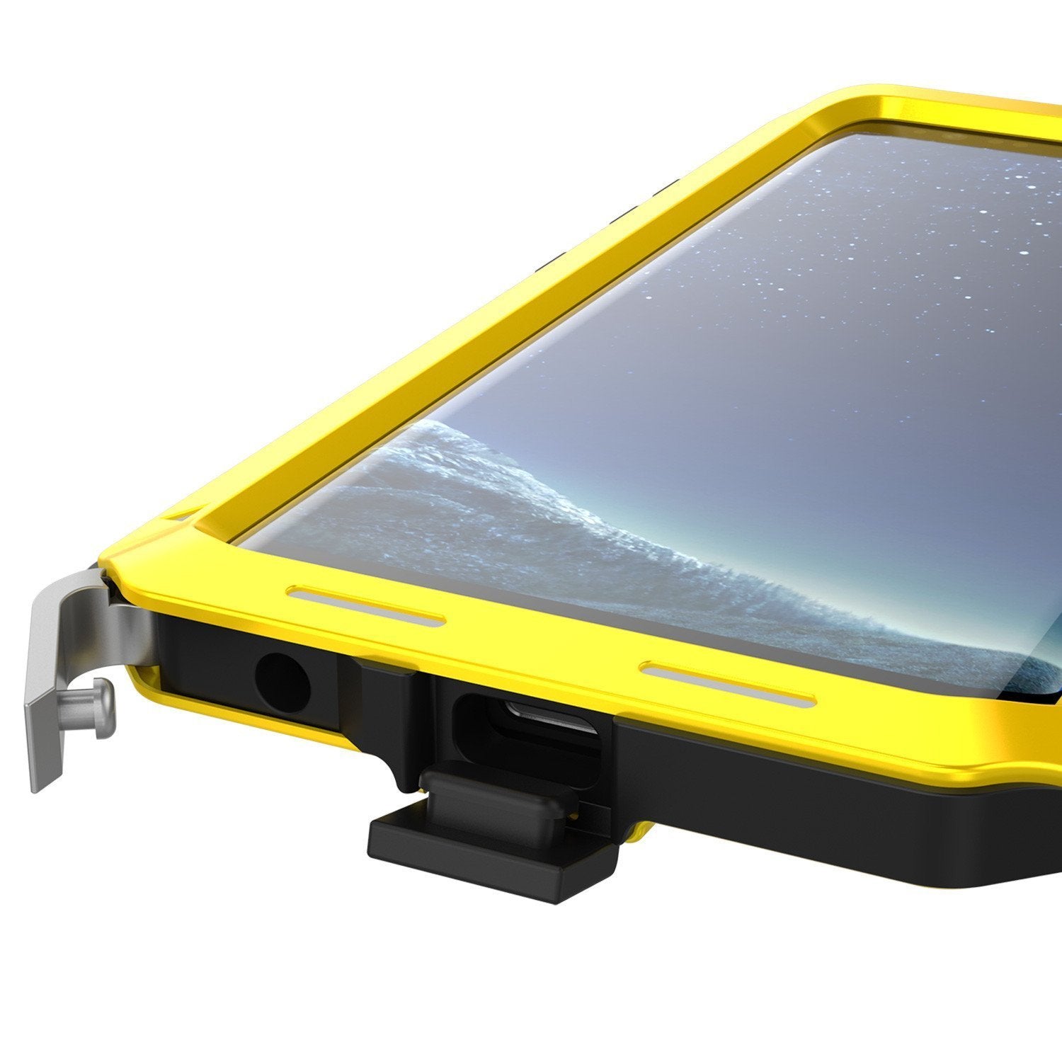Galaxy Note 9  Case, PUNKcase Metallic Neon Shockproof  Slim Metal Armor Case [Neon]
