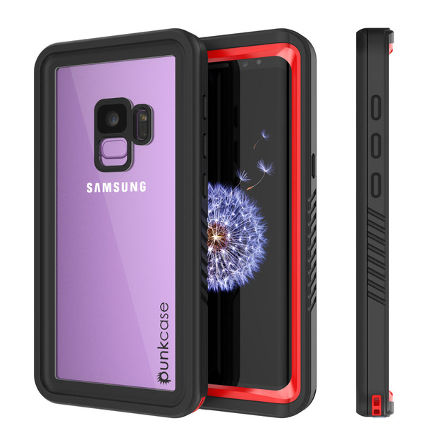 Punkcase Galaxy S9 Extreme Series Waterproof Body | Red
