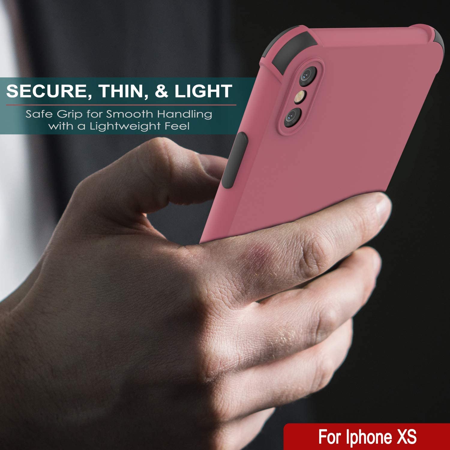Punkcase Protective & Lightweight TPU Case [Sunshine Series] for iPhone XS [Rose]
